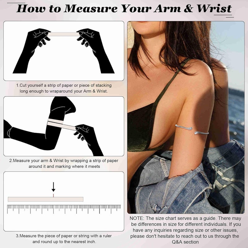 Masedy 4PCS Gold Arm Cuff Bracelets for Women Chunky Open Wrap Cuff Bracelet Set Adjustable Upper Arm Bracelet Bangle Statement Bracelet Minimalist Irregular Armband Coil Swirl Arm Jewelry - Image 4